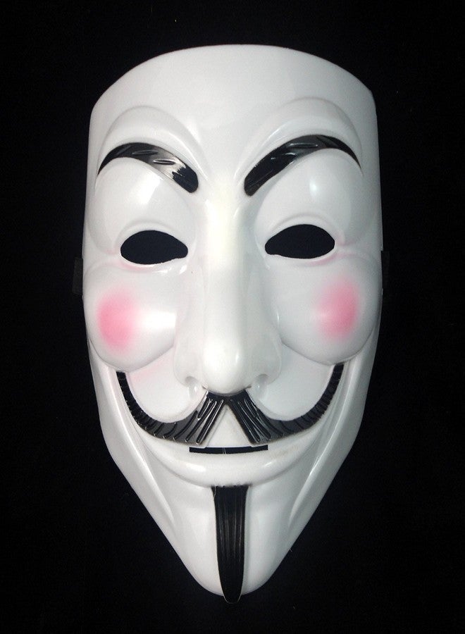 SBD V for Vendetta Anonymous Guy Comic Face Mask Fawkes (White) Pack of 2 - Image 1